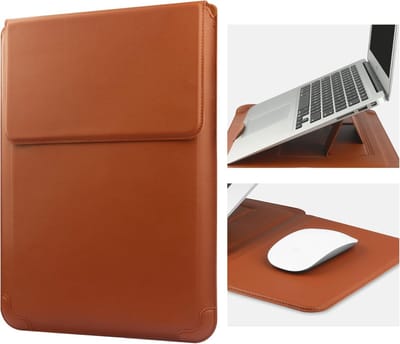 14-inch laptop protector cortex pack strap brackets geschikt voor apple MacBook Pro 14, asus Vivobook 14, HP Pavilion X360, italiaanse nappa 14, dell HP, asus, acer, huawei Matebook 14-inch laptop, bruin.