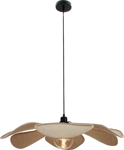 Chericoni Corvo Hanglamp - Ø80 cm - 1-lichts - Bladvormig Design - E27 - Beige Japandi Hanglamp