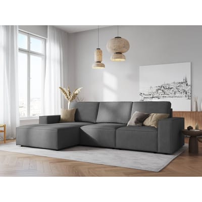 3.5-zitshoekbank Carlo links ribstof | Milo Casa