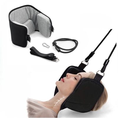 Nek Hangmat - Nek tractie - Nek stretcher - Neck hammock - Neck releaser - Nekmassage apparaat – Neksteun – Traagschuim - LOUZIR