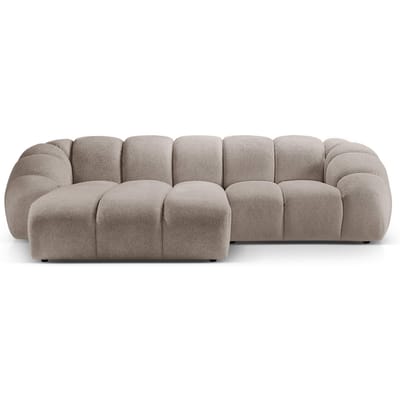 3-zits hoekbank Diana links velvet | Micadoni