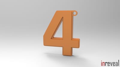 Sleutelhanger F1 '4' Lando Norris (Formule 1) - 36x44x5 mm - Goud