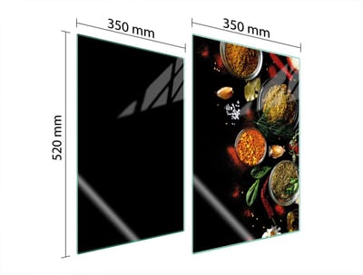 TMK ArtDeko - Beschermingsplaat Glas - 2x35x52 cm - Snijplank - Krasbestendig