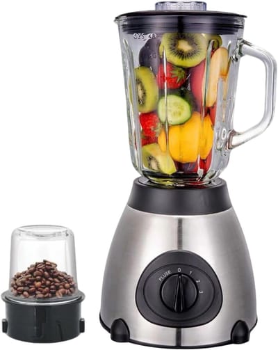Keukenmixer - Keukenmachine Blender - Maaltijd Voorbereiding - Glazen Beker - 15 Liter - Zwart