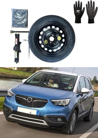 Reservewielset - Noodwiel Krikset - Veiligheid Onderweg - Compleet met Gereedschap - 16 Inch 125/85R16 - Zwart