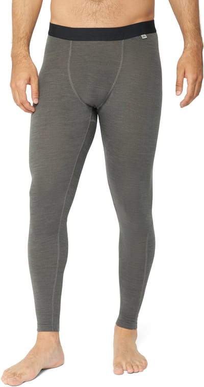 DANISH ENDURANCE Thermo Leggings - Heren - Merino Wol - Thermobroek - Donkergrijs - Maat M
