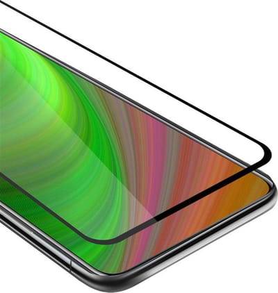 Cadorabo Screenprotector geschikt voor Honor 9X LITE Volledig scherm pantserfolie Beschermfolie in TRANSPARANT met ZWART - Gehard (Tempered) display beschermglas in 9H hardheid met 3D Touch