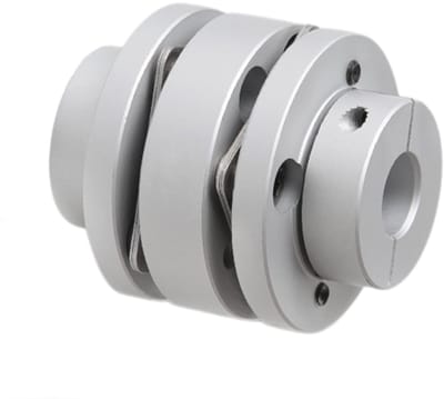 Dailygoods- Flenskoppeling Aluminium - Flexibele Membrane Koppeling - 34mm/1.34inch Diameter - 45mm/1.77inch Lengte - 6.35mm tot 10mm Boorgat - Schokbestendig en Duurzaam - Asynchroon Koppeling