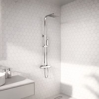 LOMAZOO STERLING - Regendouche met thermostaatkraan - Chroom