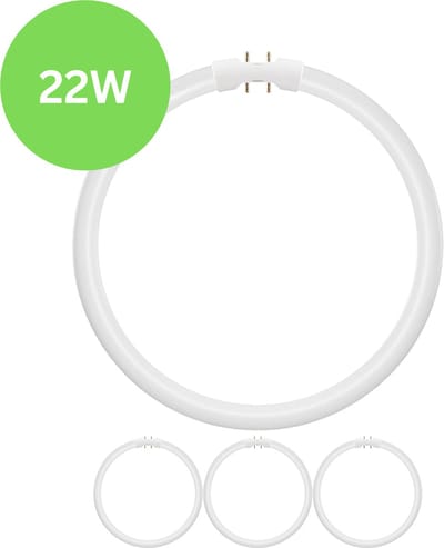 4x TL5 Cirkel TL-buis 22W – 2GX13 (4-pins) Ø 23cm – 840 Koel Wit – Voordeelverpakking