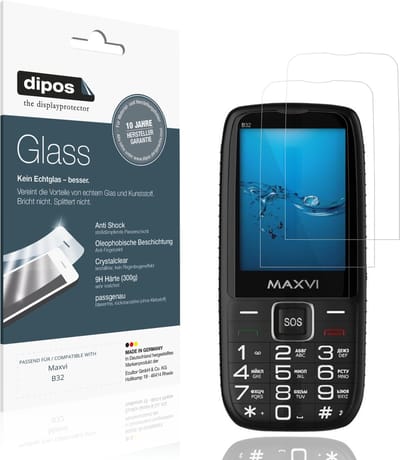 dipos – 2x Pantserfolie geschikt voor Maxvi B32 | 9H Screenprotector