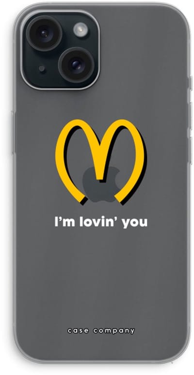 Case Company® - Hoesje geschikt voor iPhone 15 hoesje - I'm lovin' you - Soft Cover Telefoonhoesje - Bescherming aan alle Kanten en Schermrand