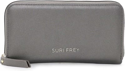 SURI FREY Portemonnee Tiffany Zip Around Wallet Darksilver Grijs