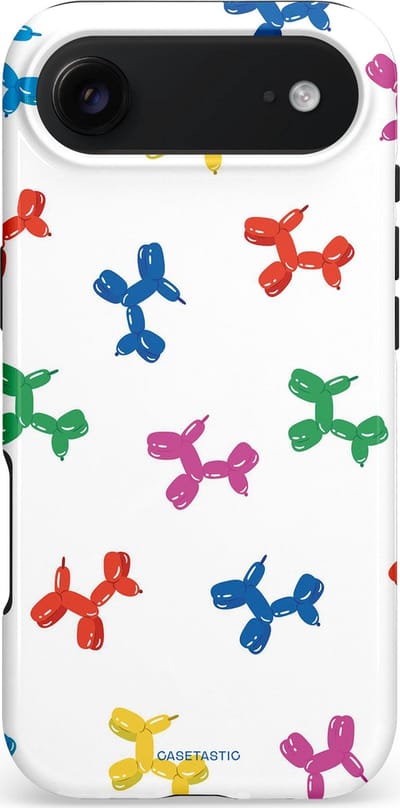 Casetastic hoesje geschikt voor Apple iPhone Air - MagSafe - Dubbellaagse bescherming - Ballonnen hondje - Fashion Case - Wit