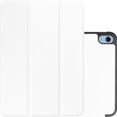 Hoes - Geschikt voor Apple iPad A16/A18 (2022/2025/2026) - 10.9 & 11 inch (10e, 11e & 12e generatie) - Dun & Stevig - Trifold Bookcase - Hard Cover - Hardcover Book Case - Tablet Hoesje - Wit