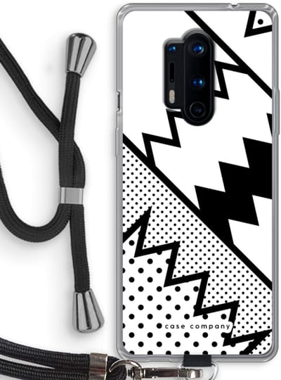 Case Company® - Hoesje met koord geschikt voor OnePlus 8 Pro hoesje met Koord - Pop Art #5 - Telefoonhoesje met Zwart Koord - Bescherming aan alle Kanten en Over de Schermrand