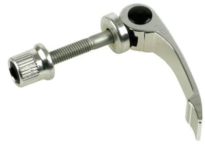 Aluminium zadelpen snelspanhendel Ergotec M6 x 55 mm - zilver
