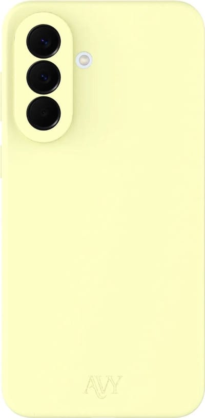 AVY Hoesje geschikt voor Samsung Galaxy A57 | Compatibel met MagSafe | Back Cover | Liquid Silicone | Comfortabel in de Hand | Butter Yellow