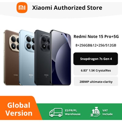 Xiaomi Redmi Note 15 Pro+ 5G Global Version Snapdragon 7s Gen 4 NFC 6500mAh Monster Batterij 6.83" CrystalRes AMOLED Smartphone Blauw