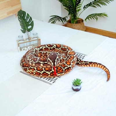 3m Simulatie Cobra En Python Slang Pluche Speelgoed Poppen Zacht Dier Gevuld Speelgoed Voor Kinderen Kinderen Grappig Verjaardag Kerstcadeau