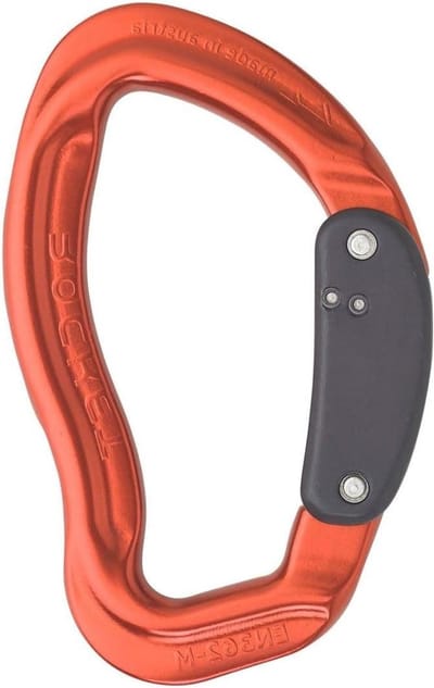 Karabijnhaak - Slidelock haak - Klimmen - Zonder borging - Aluminium - Rood geanodiseerd