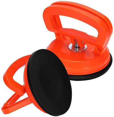 MIRA®Tegeltiller – Tot 50 KG - Tegeldrager - Tegellifter - Tegeltiller Vacuum - Oranje - 12cm x 12cm x 11cm