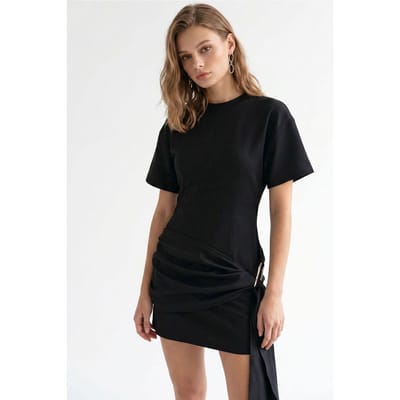Crepe Geweven Mini-jurk