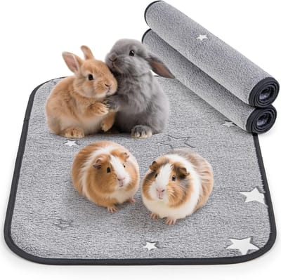 Famanu - Waterdichte pipi-pads voor cavia's en konijnen, fleece onderlegger