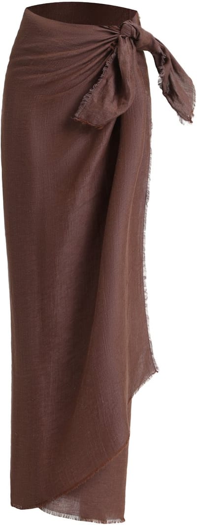 Emilie collection - pareo - linnen mix - 190X120CM - bruin