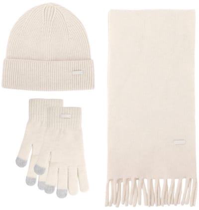 Winter gebreide handschoenen, muts, sjaal 3-delige set - muts 23,5*22cm - handschoenen 22*9cm - sjaal 21*177cm - warme en ademende muts - touchscreen handschoenen - verwarmende producten voor herfst en winter