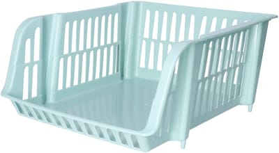 Plasticforte Stapelbare opbergmand - Mintgroen - 16L - kunststof - 38 x 28 x 15 cm