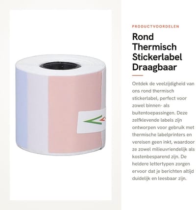 Dailygoods- Thermisch Stickerlabel Draagbaar - Zelfklevend - 160 Vellen - 30x30mm - Compatibel met Thermische Etikettenprinter - Eenvoudig aan te brengen - Etiketten
