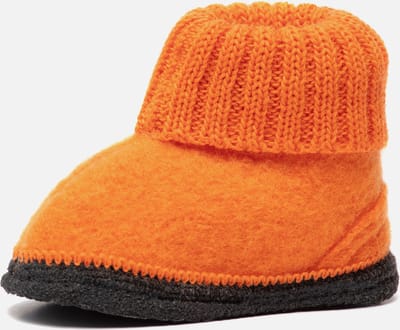 Bergstein Cozy slofjes oranje Schapenwol 750212 - Maat 24