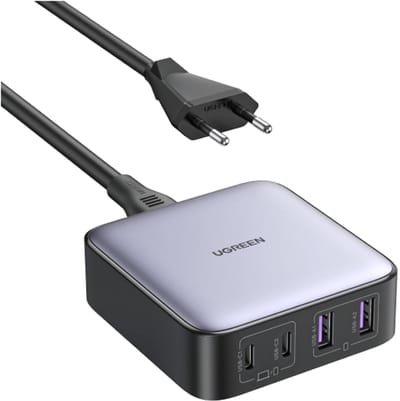 UGREEN CD327 Nexode Oplaadstation, 65W, 3.25A, 2 x USB-A - 2 x USB-C, Zwart