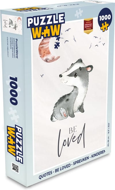 Puzzel Quotes - Be loved - Spreuken - Kind - Jongens - Meisjes - Waterverf - Legpuzzel - Puzzel 1000 stukjes volwassenen
