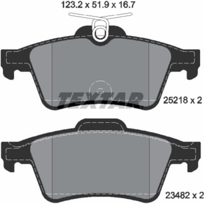 Remblokset TEXTAR 2521801, achter