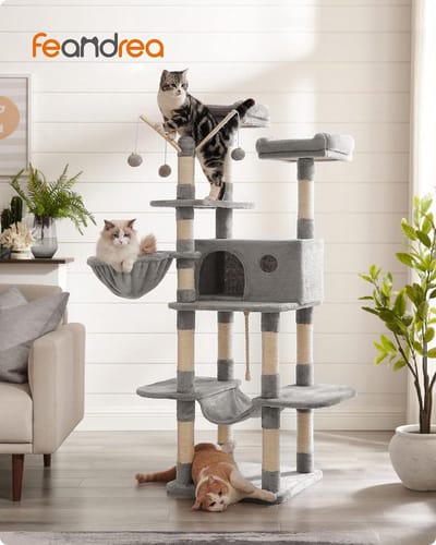 kattenboom - Klimmen, klauwen slijpen, relaxen / gezellige uitkijkplateaus,130L x 230W x 1H centimetres