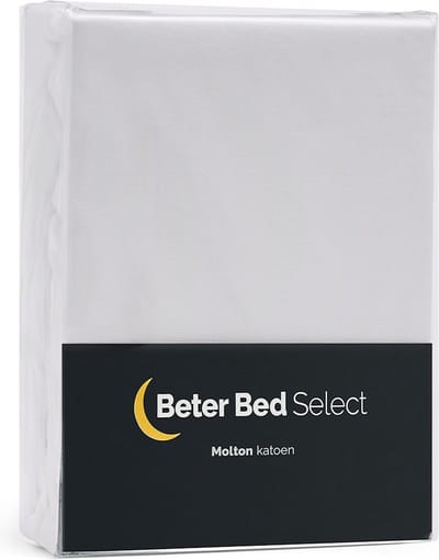 Beter Bed Select Molton 140 x 200 cm - Matrasbeschermer - Matrashoes - 30 cm - Wit