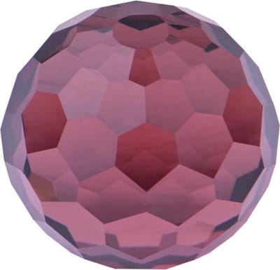 Quiges Verwisselbare Ring Steen Geslepen Bolletje 12mm - Paars - E12RHDC010