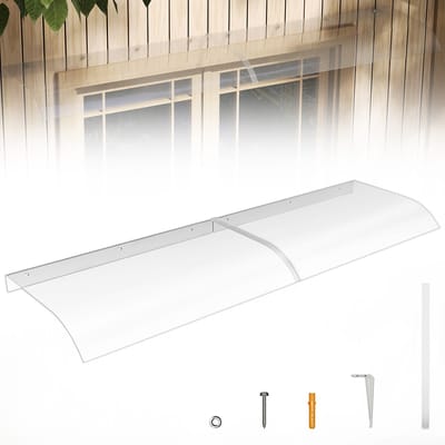 Deurluifel / Voordeurluifel PET 50x240 cm – Transparant, UV-bestendig, Slagvast & Zelfreinigend – Regen- en Sneeuwbescherming – Eenvoudige Montage