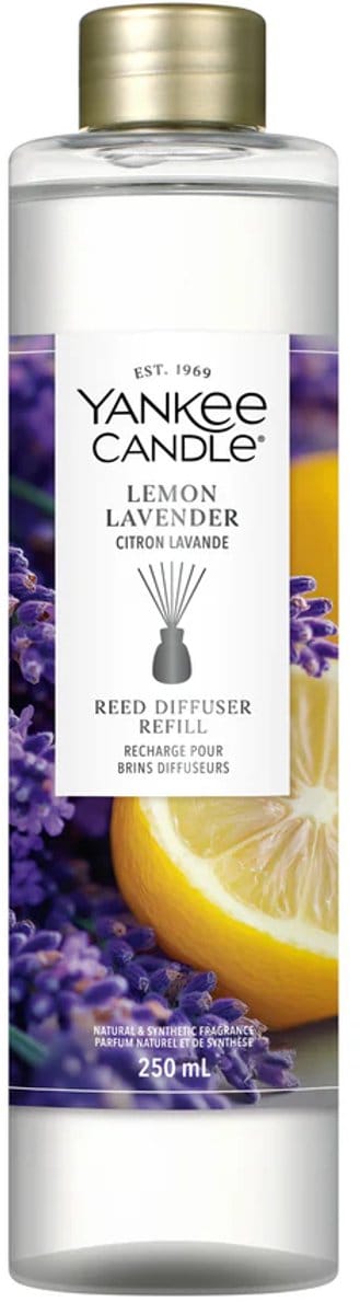 Yankee Candle - Lemon Lavender Navulling voor Geurstokjes 250 ml - 4 maanden extra geur