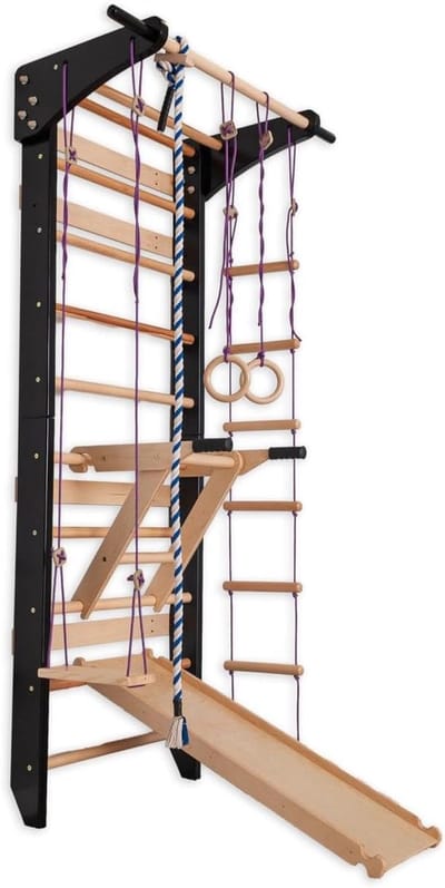 Zweedse Ladder - Klimwand Fitness - Binnen Sporten - Houten Constructie - 115x220cm - Beige