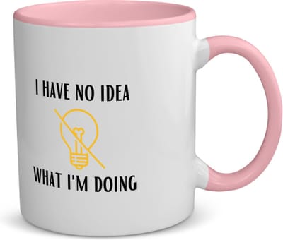Akyol - i have no idea what i am doing koffiemok - theemok - roze - Quotes - geen idee wat ik doe - grappige tekst - quotes - verjaardagscadeau - verjaardag - cadeau - kado - geschenk - gift - 350 ML inhoud