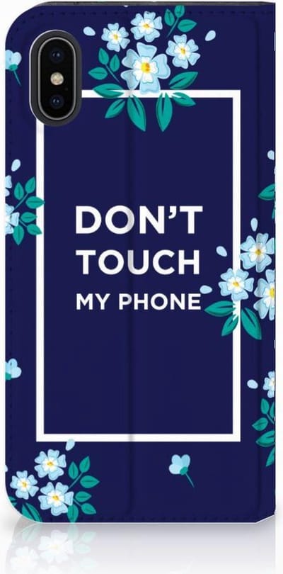 Apple iPhone X | Xs Design Case Flowers Blue DTMP