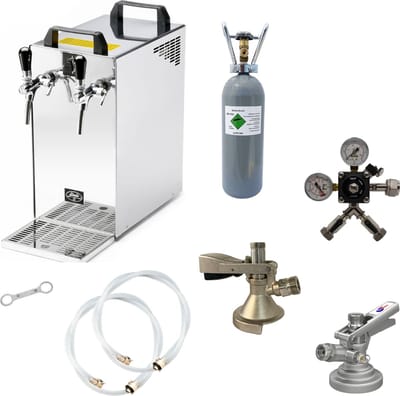 Complete set - Biertap - Kontakt 40 - 2-kraans, 50 liter/u - met Fustkoppeling Type A, KeyKeg