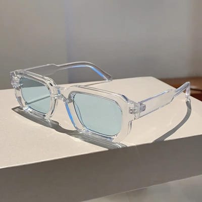 Hoge Kwaliteit Tijdloos Retro Trendy Edgy Punk High End Designer Stijl Vierkant Vormig Vrouwelijk Voor Zowel Man Zonnebrillen gray
