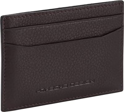 PORSCHE DESIGN Leren Kaarthouder Business Cardholder 2 With Money Clip Dark Brown Bruine