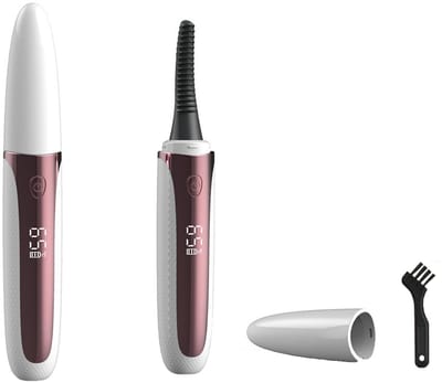 Verwarmde Wimperkruller Set | USB-Aangedreven met 4 Temperatuurinstellingen | Snel Natuurlijke Krul | Keramisch Coating | Draagbaar voor Thuis & Reizen