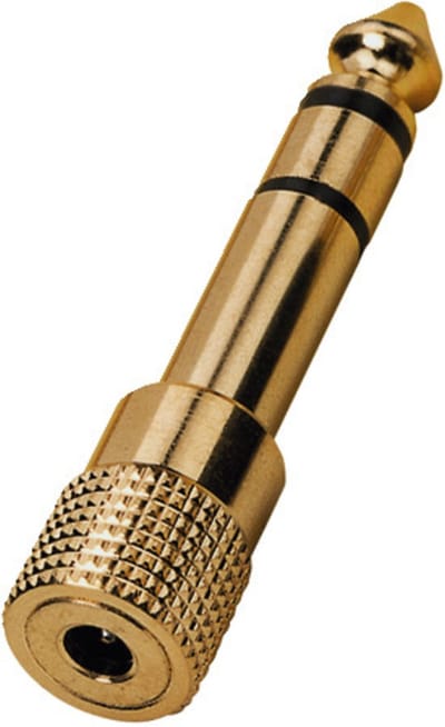 HA-37G Adapter 6.3 mm stereo plug to 3.5 mm stereo jack, gold-plated