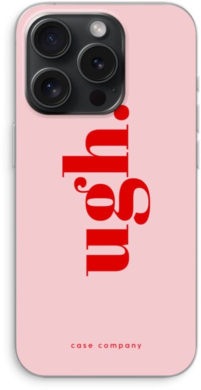 Case Company® - Hoesje geschikt voor iPhone 15 Pro hoesje - Ugh - Soft Cover Telefoonhoesje - Bescherming aan alle Kanten en Schermrand